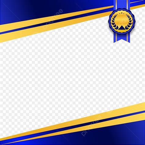 Graduation Certificate Border PNG Transparent, Blue And Gold Graduation ...