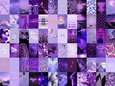 89+ Aesthetic Pictures For Wall Collage To Print Purple | IwannaFile