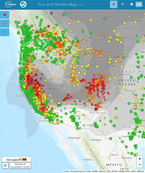 fire.airnow.gov (smoke map for the entire US) shows approximately 7 out ...