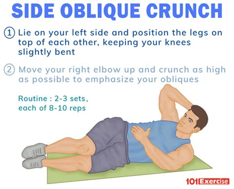 Side Oblique Crunch | 101Exercise.com