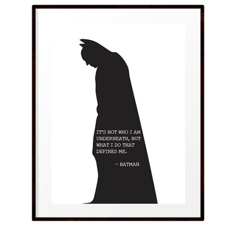 Batman silhouette quote print | Just Because Prints