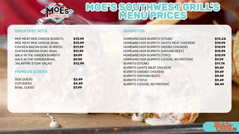 Moe's Southwest Grill Menu Prices + Free Queso Offer (2024)