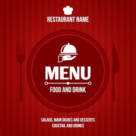 Restaurant menu cover design | Free Vector