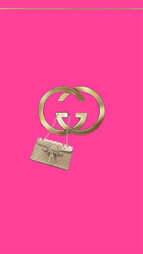 Gucci Pink Glitter Logo