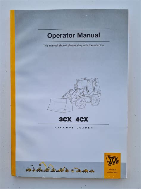 JCB 3CX 4CX Backhoe Loader Operators Manual - SPS Parts