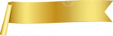 Gold ribbon banner tag label design, isolated background 16622308 PNG