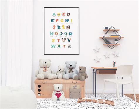 Animal Alphabet Print Animal Alphabet Print Nursery Decor - Etsy