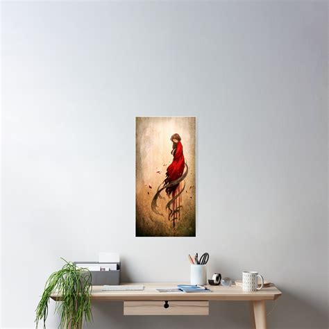 "Girl in Red" Poster by vivienneto | Redbubble