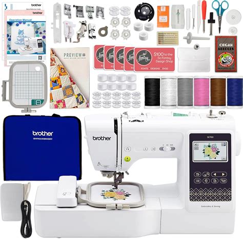 Amazon.com: Brother SE700 4" x 4" Embroidery & Sewing Machine with Sewing Kit & Quilt Design ...