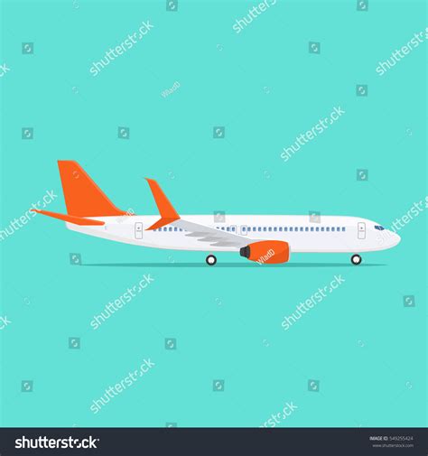 Vector Illustration Aircraft Side View Stock Vector 549255424 ...