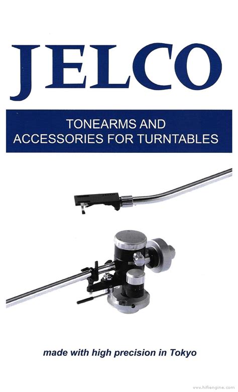 Jelco Tonearms and Accessories Product Catalogue | Vinyl Engine