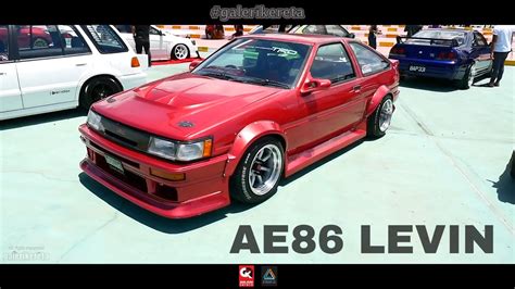 Toyota Corolla Levin AE86 Red Colour Modified - Borneo Kustom Show 2017 - YouTube