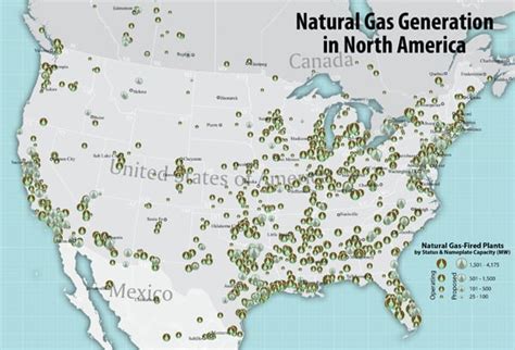 Industry Trends: Map of Natural Gas Generation in North America