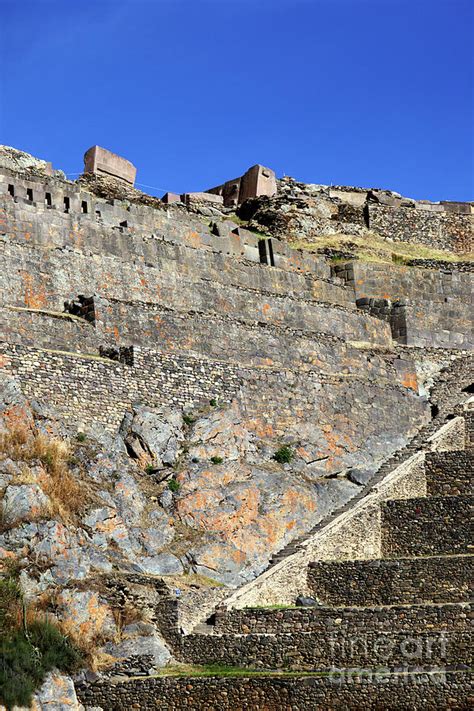 Inca terraces at Ollantaytambo Peru Photograph by James Brunker - Fine Art America