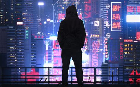 Wallpaper : cyberpunk, Cyberpunk 2077, Dark Cyberpunk, men, synthwave, futuristic city, neon ...