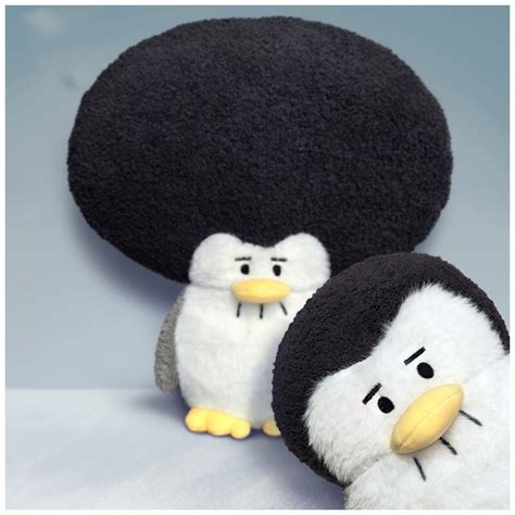 Afro-hair Penguin Stuffed Plush, Funny Animal Plush Toy – KEAIart