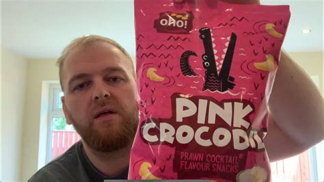 Oho! Pink Crocodiles Prawn Cocktail Flavour Snacks - Review (Lithuania ...