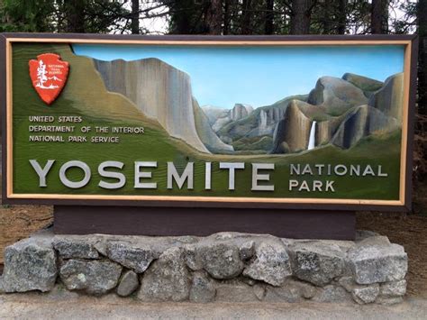 Renovated Park Entrance Sign : Yosemite