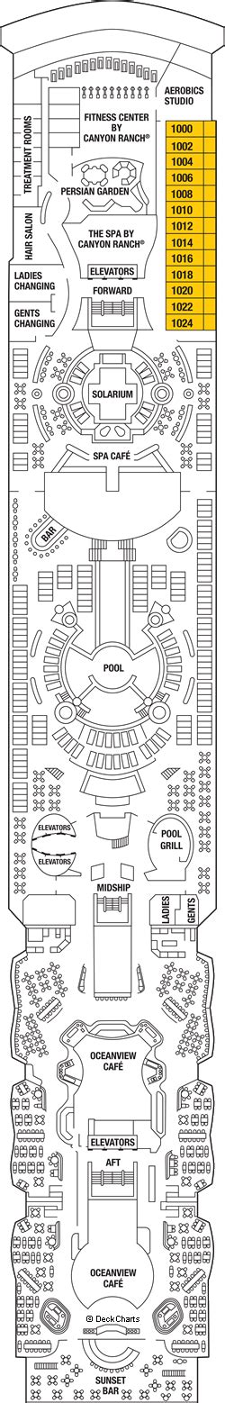 Celebrity Millennium Deck Plans: Ship Layout, Staterooms & Map - Cruise ...