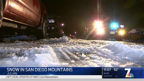 Snow in San Diego Mountains – NBC 7 San Diego