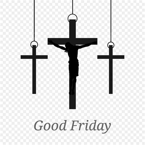 Good Friday Vector Hd PNG Images, Good Friday Three Cross Black, Good ...