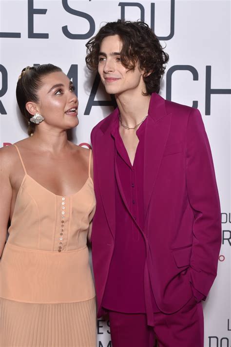 Florence Pugh and Timothée Chalamet at the Little Women Premiere in ...