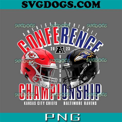 Baltimore Ravens VS Kansas City Chiefs 2023 AFC Championship PNG