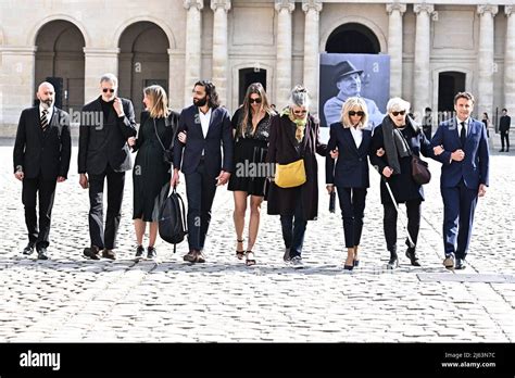 National tribute to french actor Michel Bouquet in the courtyard of the Invalides, in the ...