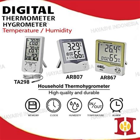 Jual Alat Ukur Suhu Ruangan Kelembaban Udara Thermometer Hygrometer ...