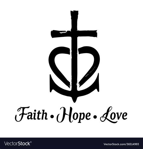 Faith hope love Royalty Free Vector Image - VectorStock