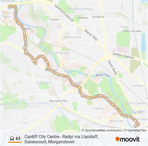 63 Route: Schedules, Stops & Maps - Radyr (Updated)