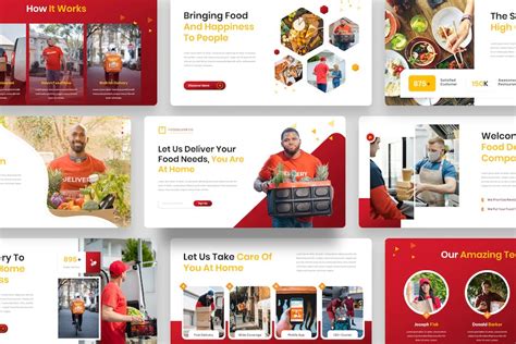 Foodeliver - Food Delivery PowerPoint Template, Presentation Templates ...