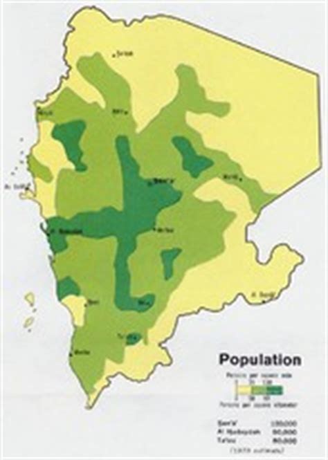 Yemen Population Map - Yemen • mappery