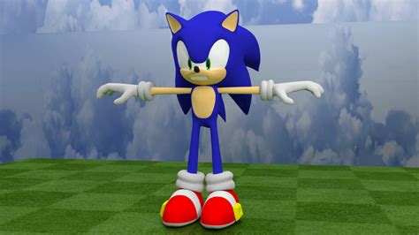 Sonic Blender 3D model (made by me) Update : SonicTheHedgehog