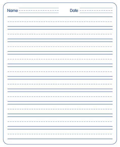 Primary Lined Paper Printable