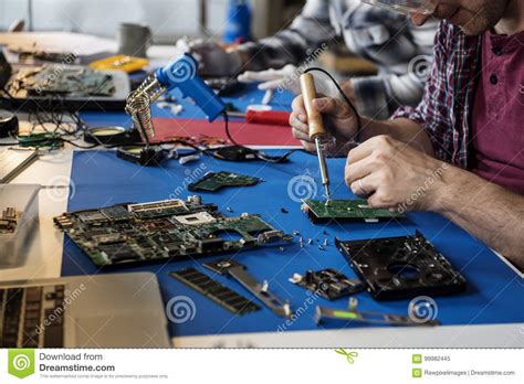 Closeup of Tin Soldering with Electronics Circuit Board Stock Image - Image of components ...