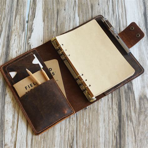 Customizable Binder - A5 A6 Leather Journal Notebook Organizer - Extra ...