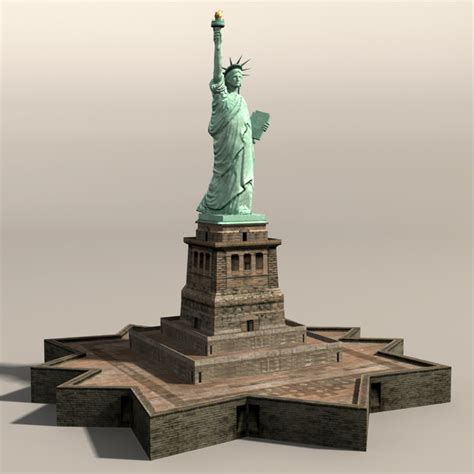 Statue of Liberty 3D Model Game ready .max .obj .fbx - CGTrader.com