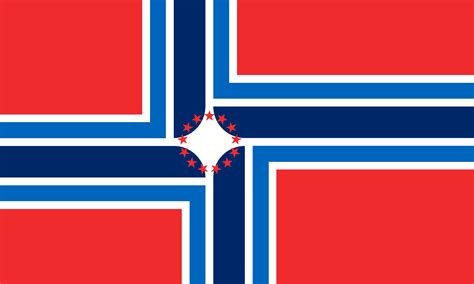 Portland Flag Modified to Honor my Norwegian, Scottish, & Colonial American Ancestry. : vexillology