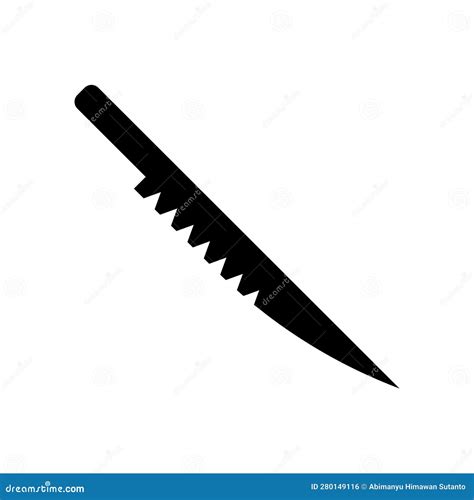 Knife icon vector stock vector. Illustration of white - 280149116