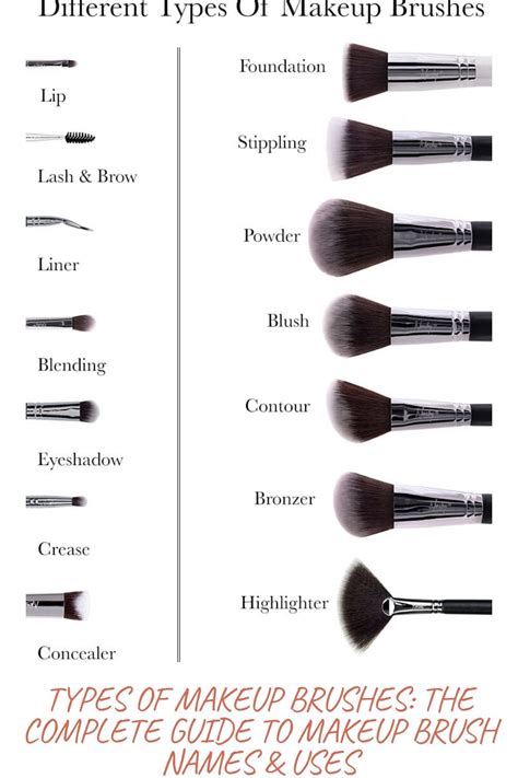 TYPES OF MAKEUP BRUSHES: THE COMPLETE GUIDE TO MAKEUP BRUSH NAMES ...