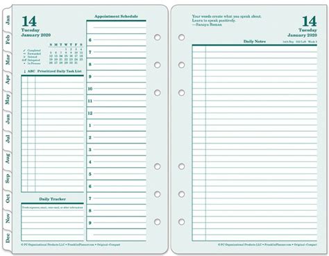 Franklin Planner Printables - Printable Templates