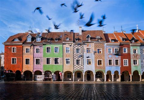 Poznan, Old Marketplace. Main Square in the Poznan Old Town. Poland. Stock Photo - Image of ...