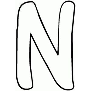 Letter N Clipart Black And White