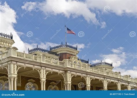 American Flag on Building stock image. Image of colonial - 4977193