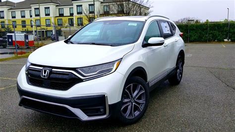 2020 Honda CR-V Touring AWD Platinum White - YouTube