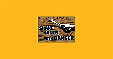 Shake Hands with Danger (Black Border) - Rifftrax - T-Shirt | TeePublic