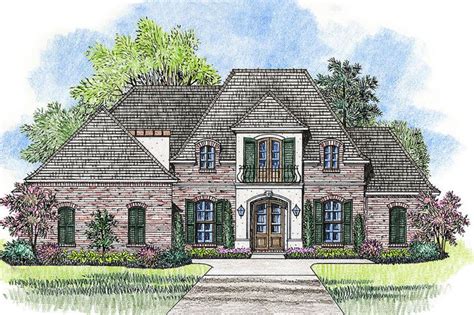 Plan 56402SM: 4 Bed French Country Home Plan with Bonus Room | French country house, Country ...