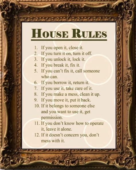 House Rules For Tenants - Professionally Designed Templates