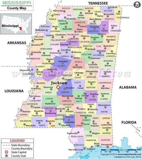 Mississippi County Map | Find Your Hometown